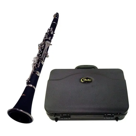Clarinete Shelter Sft6402 Niquelado Bb Com Hard Case Foto 1