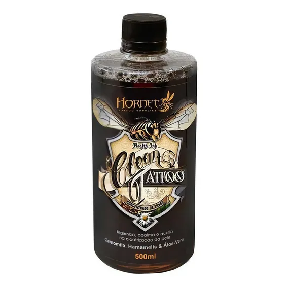 Clean Hornet Tattoo Tatuagem Concentrado De Ervas 500ml Foto 1