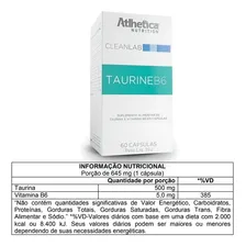 Cleanlab Taurine B6 Taurina E Vitamina - 60 Caps - Atlhetica Foto mini 2