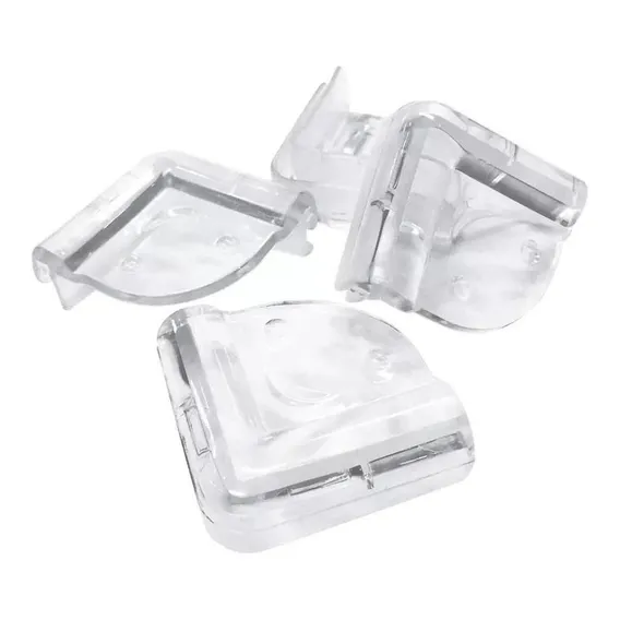Clink Kit 4 Protetor Quina Armário Móveis Cantoneira Criança Bebê Cor Transparente Foto 1