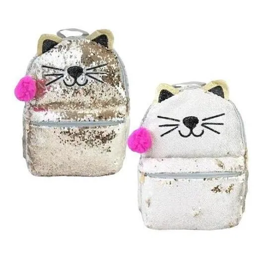 Clio Style Mochila Paetê Gato Foto 1