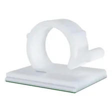 Clip Adesivo 9mm Branco 4 Peças - Sforplast Foto  mini 1