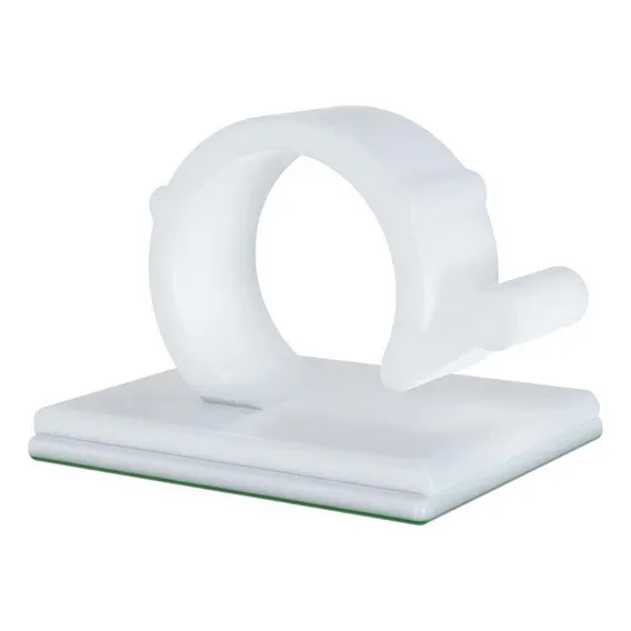 Clip Adesivo 9mm Branco 4 Peças - Sforplast Foto 1