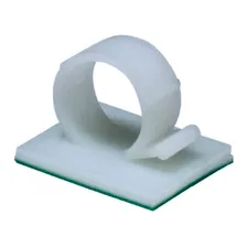 Clip Base Fixadora Abraçadeira Autoadesivo 9mm - 50pçs Foto mini 1