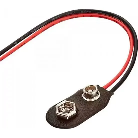 Clip Bateria 9v Conector Encaixe Rabicho (unidade) Tipo 1 Foto 1