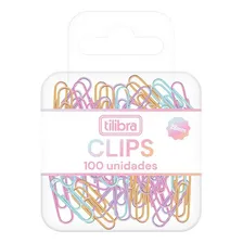 Clips 28mm Coloridos Pastel Com 100 Unidades - Tilibra Foto mini 1