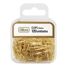 Clips 28mm Dourado 120 Unidades Tilibra Foto mini 1