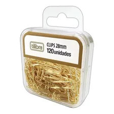 Clips 28mm Dourado 120 Unidades Tilibra Foto mini 2