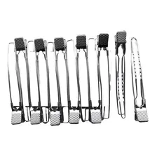 Clips De Cabelo Metalico Quadrado Pacote C/ 12 Unidades Mega Foto  mini 1