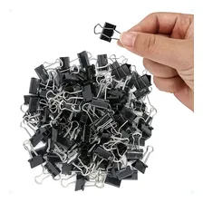 Clips De Papel Borboleta Prendedor 19mm Caixinha Com 40 Und Cor Preto Foto mini 1