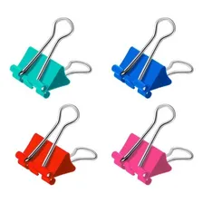 Clips Prendedor Papel Grampo Binder 25mm 48un Colorido 120fl Foto mini  3