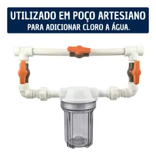Clorador Dosador Cloro Pastilha Tratamento De Água 3 Válvula Cor Transparente Foto mini  3
