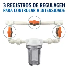 Clorador Dosador Cloro Pastilha Tratamento De Água 3 Válvula Cor Transparente Foto mini  2