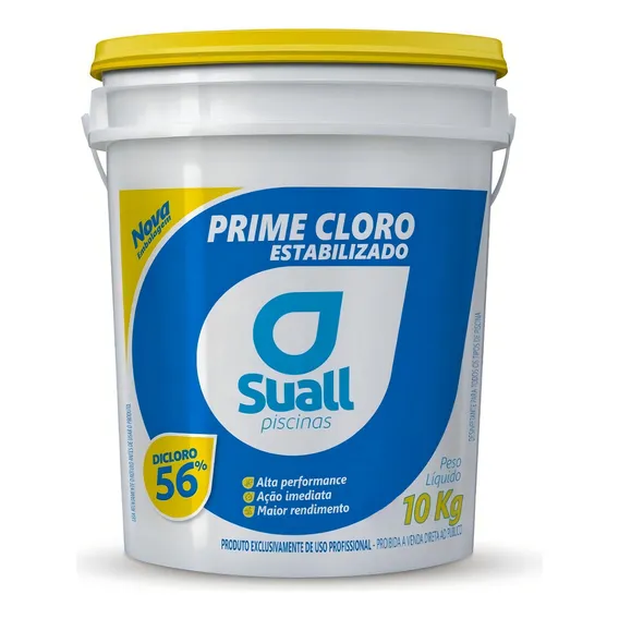 Clorador Estabilizado Granulado 56% Ativo Prime 10kg Suall Foto 1