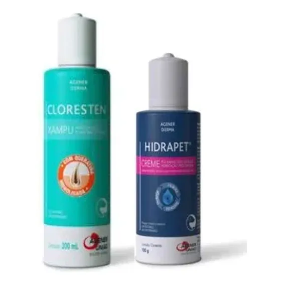 Cloresten Shampoo 200ml + Hidrapet Creme 100g Foto 1