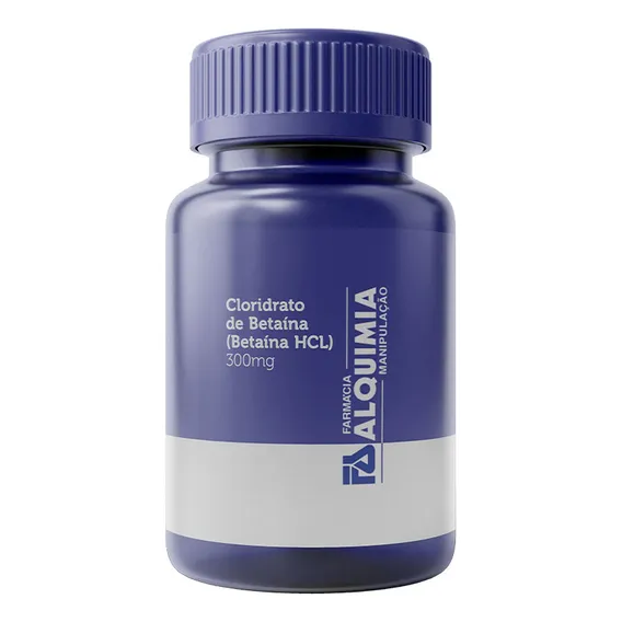 Cloridrato De Betaína (betaína Hcl) 300mg | 90 Doses Foto 1