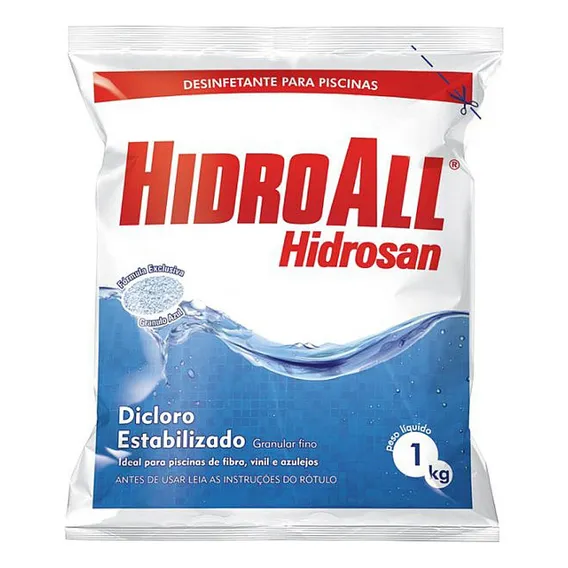 Cloro Estabilizado Granulado Hidrosan Plus Hidroall 1kg Foto 1