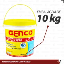Cloro Granulado 3x1 Multi Ação 10kg Genco + Algicida Piscina Foto mini 3