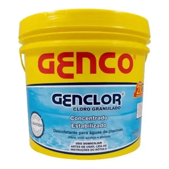 Cloro Granulado Concentrado 7,5kg - Genco Foto 1