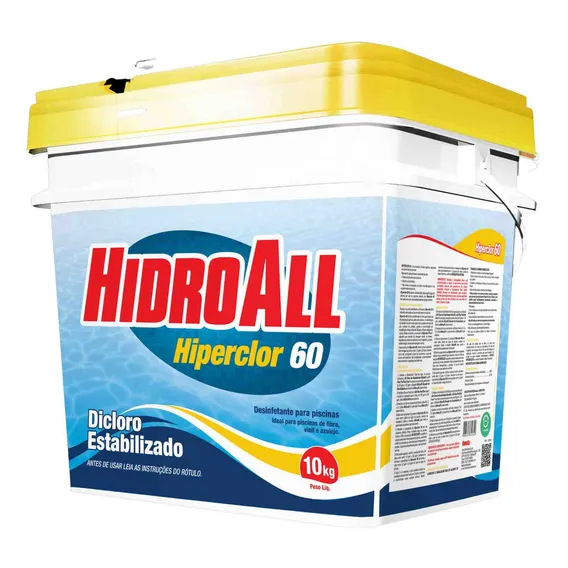 Cloro Granulado Hiperclor 60 Hidroall 100% Dicloro 10kg Foto 1