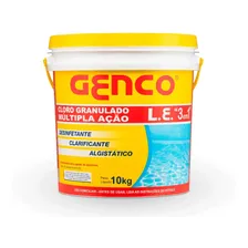 Cloro Para Piscina Granulado Múltipla Ação 3 Em 1 10kg Genco Foto  mini 1