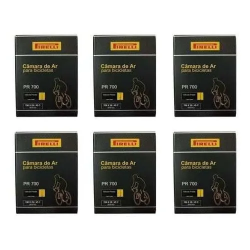 Câmara 700x28/45c Pirelli Válvula Presta 48mm 6 Unid Speed Foto 1