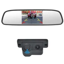 Câmera De Ré + Sensor Estacionamento + Tela Retrovisor Lcd Foto mini 1
