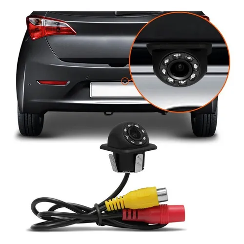 Câmera De Ré Tartaruga Universal Com Visão Noturna 8 Leds Foto 1
