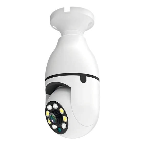 Câmera De Segurança Bivena Câmera Segurança Wifi Lâmpada Giratória 360 Mini Espiã E Ip Câmera Segurança Wifi Lâmpada Giratória 360 Mini Espiã E Ip Com Resolução De 1080p Branca Foto 1