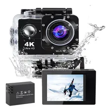 Câmera Esportiva 4k Ultra Hd Wi-fi Câmera Para Capacete Cor Preto Foto mini 1