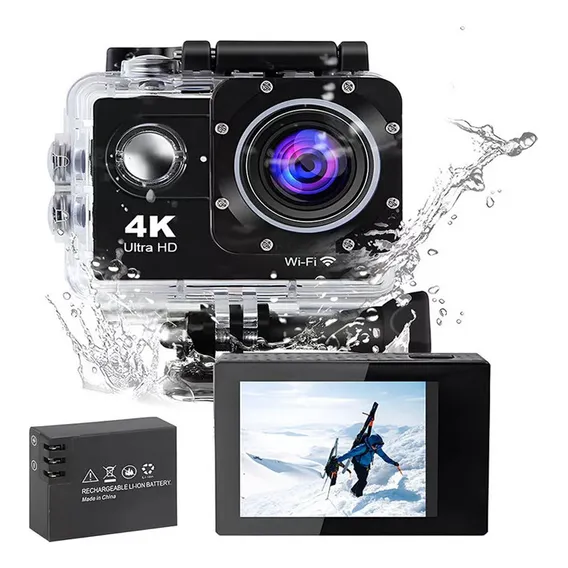 Câmera Esportiva 4k Ultra Hd Wi-fi Câmera Para Capacete Cor Preto Foto 1