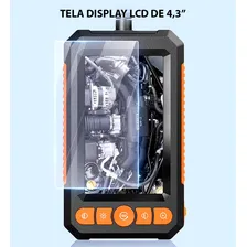 Câmera Sonda Endoscópio Inspeção Cabo 5m Tela LCD Diagnóstico Automotivo Oficina Prova D'água M-C43A Foto mini 4