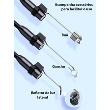 Câmera Sonda Endoscópio Inspeção Cabo 5m Tela LCD Diagnóstico Automotivo Oficina Prova D'água M-C43A Foto mini  3