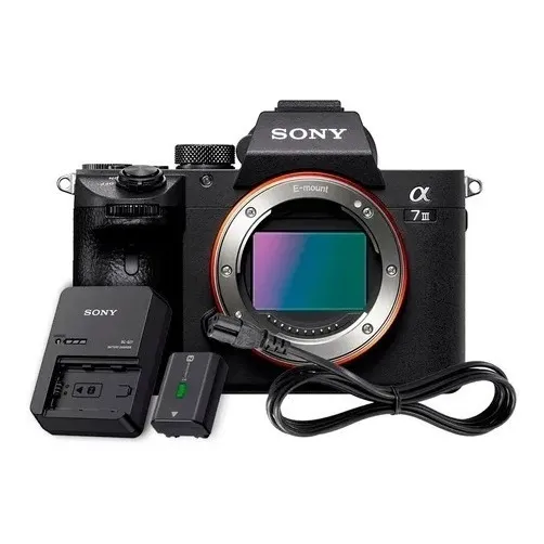 Câmera Sony Alpha A7 III ILCE-7M3 Mirrorless E-mount Full Frame corpo Preto Foto 1