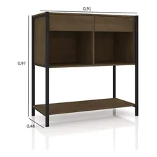 Cômoda 2 Gavetas Sevilha Espresso Móveis Ihwt Foto mini  3