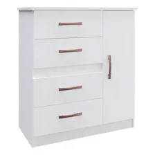 C么moda 4 Gav 1 Porta Lu铆za Multim贸veis Cr4157 Bco/rosa/azul Cor Branco Foto mini 2