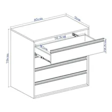 C么moda 4 Gavetas Pux Belmax Branco Fh Foto mini 3