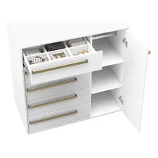C么moda 5 Gavetas 1 Porta Auriva Belmax Branco Ih Foto mini 3