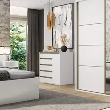 C么moda 5 Gavetas 1 Porta Auriva Belmax Branco Ih Foto mini 2