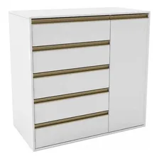 C么moda 5 Gavetas 1 Porta Auriva Belmax Branco Ih Foto mini 1