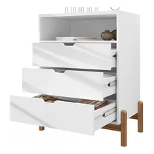 C么moda Antares 3 Gavetas Branco - Casa D Foto mini 3