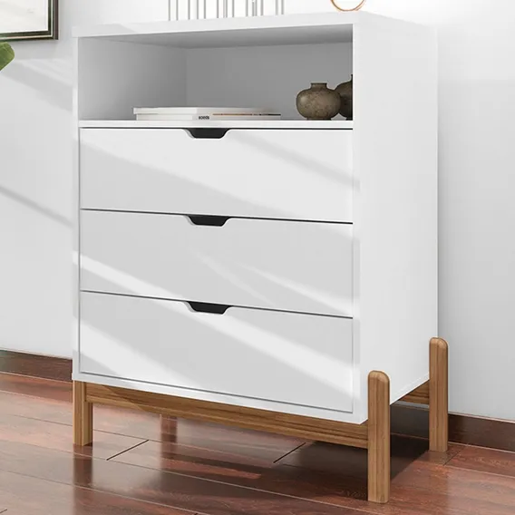 C么moda Antares 3 Gavetas Branco - Casa D Foto 1