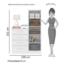 C么moda Com Espelho 4 Gavetas 1 Porta Cancun Espresso Ae Foto mini 4