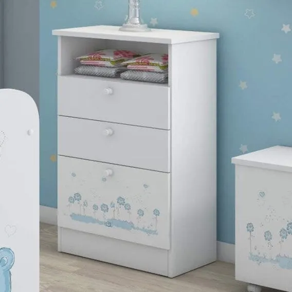 C么moda De Beb锚 2 Gavetas 1 Porta Kids M贸veis Serpil Hj Foto 1