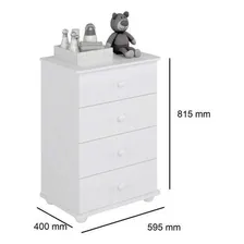 C么moda De Beb锚 4 Gavetas 2031 Baby M贸veis Percasa Hjwt Foto mini 2