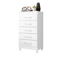 C么moda Esmeralda 5 Gavetas - M贸veis Albatroz Cor Branco Foto mini 1