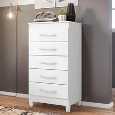 C么moda Esmeralda 5 Gavetas - M贸veis Albatroz Cor Branco Foto mini 2