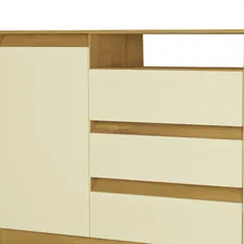 C么moda Guarda Roupa D谩lia 3 Gaveta 2 Porta Off-white Madeira Foto mini 2