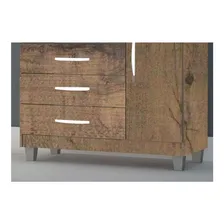 C么moda Sapateira 1 Porta E 4 Gavetas Cannes Malbec - Mpdecor Cor Marrom Foto mini 3
