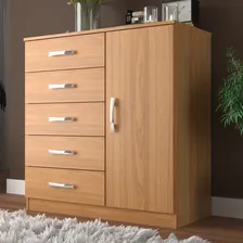 Cômoda Sapateira Evidência Zurique 1 Porta 5 Gavetas Foto mini 1